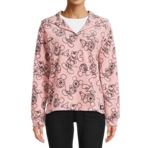 ❤️Mickey Mouse Pink Fleece Hoodie-Sz M (7/9